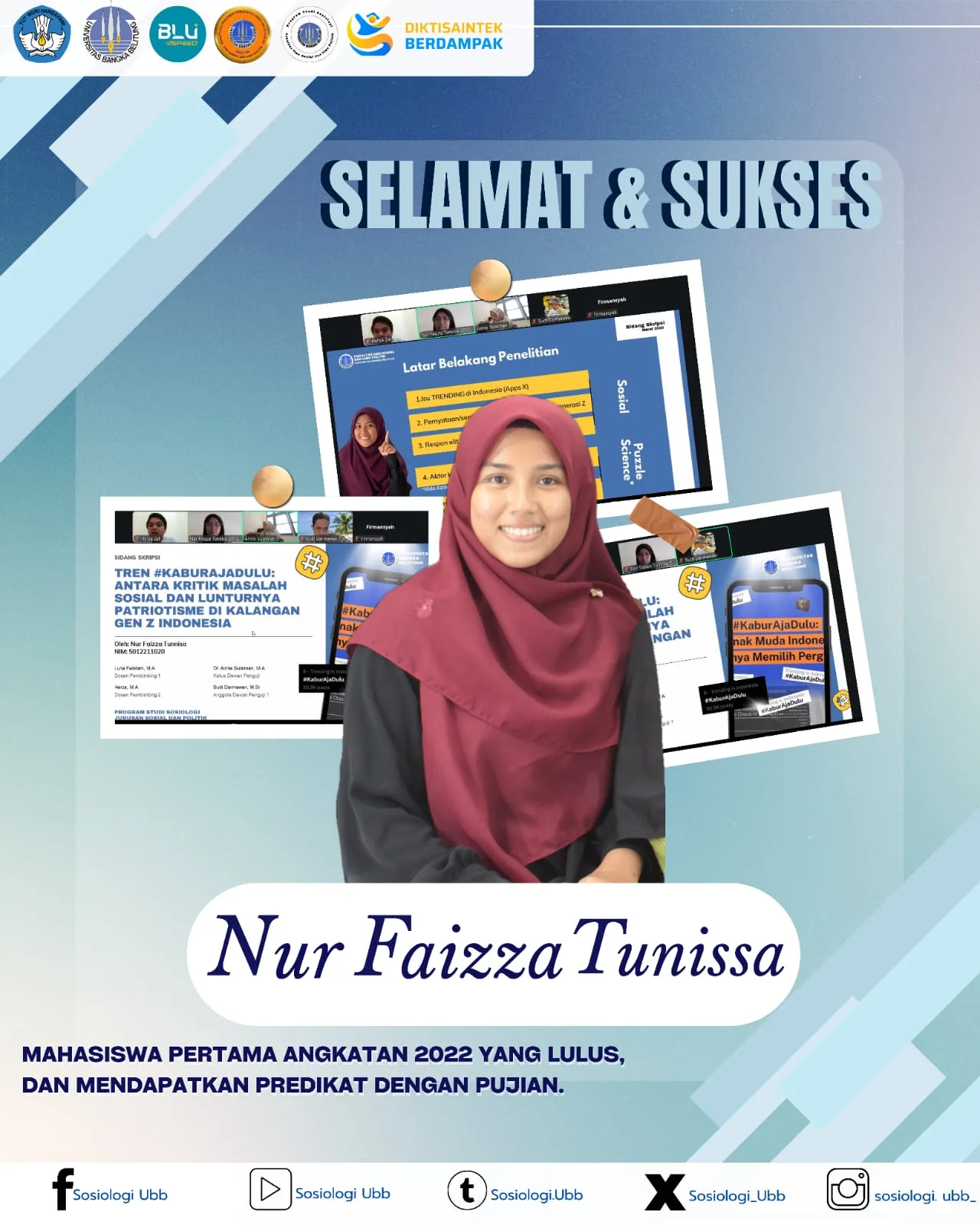 Mahasiswa Angkatan 2022 Pertama Lulus Dengan Pujian