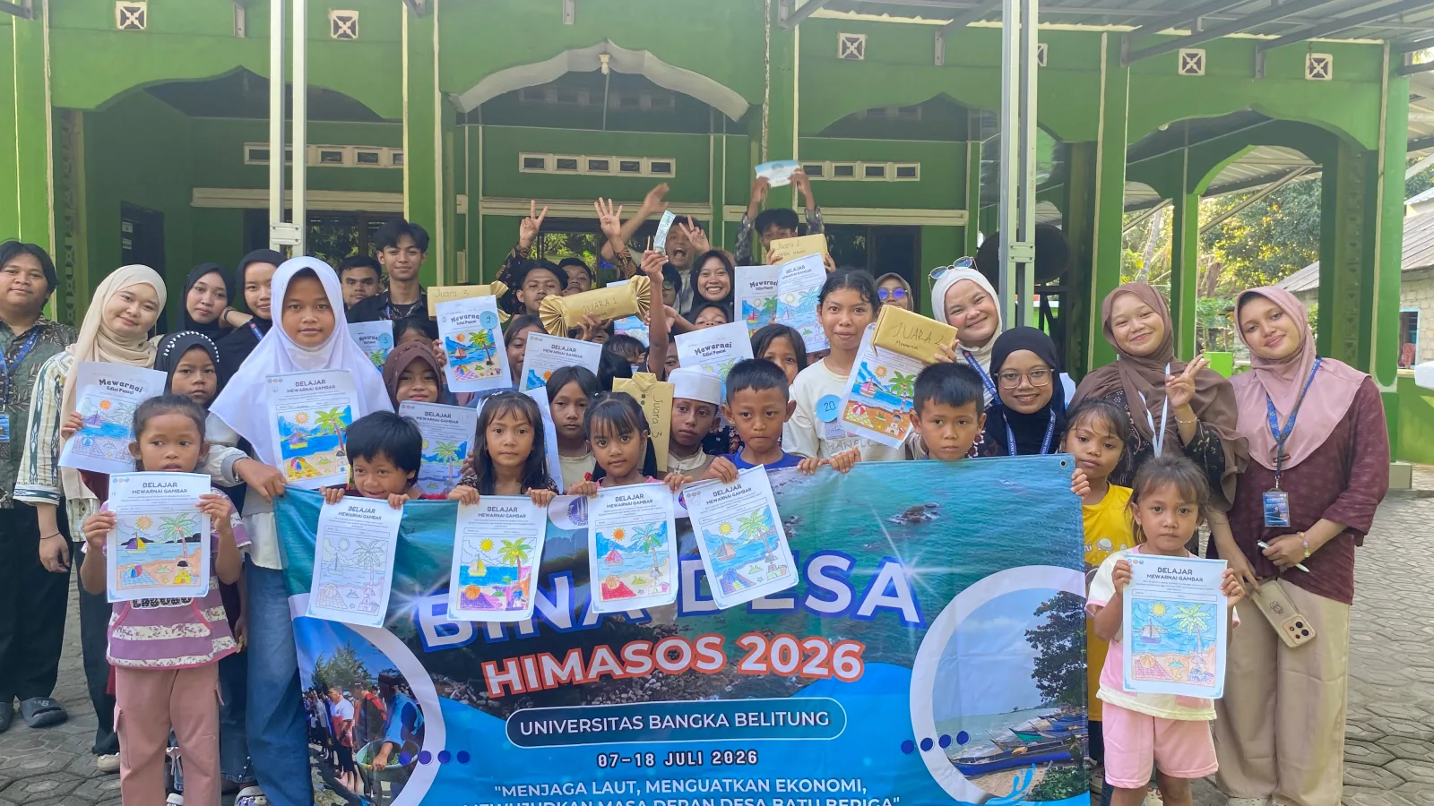 Bina Desa HIMASOS Gelar Lomba Mewarnai dan Lomba Adzan untuk Tingkatkan Kreativitas Anak di Desa Batu Beriga
